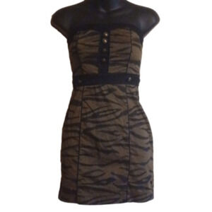 Animal print mini dress by Divided. Size 2. Army green/ black. Club Dress.